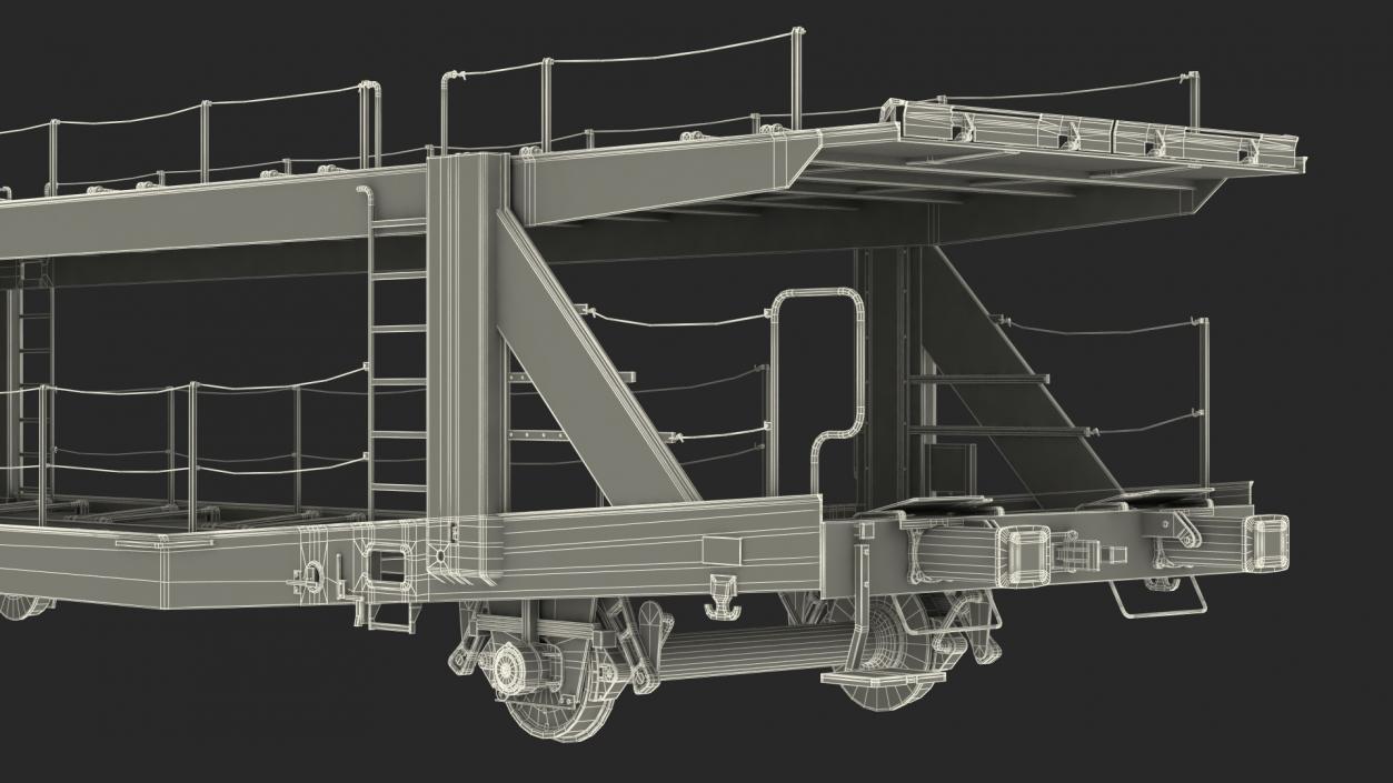 3D model Autorack Car Transporter Empty