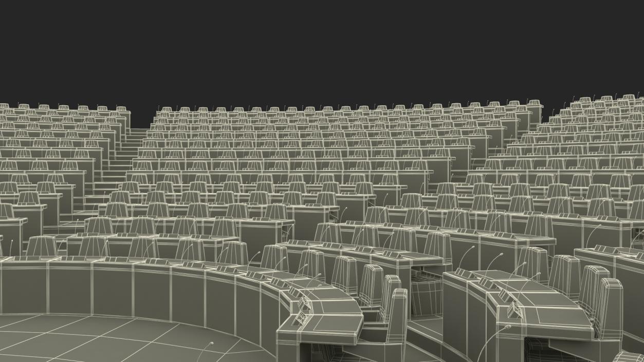 3D Amphitheater Conference Hall Seating