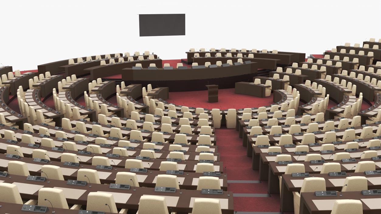 3D Amphitheater Conference Hall Seating