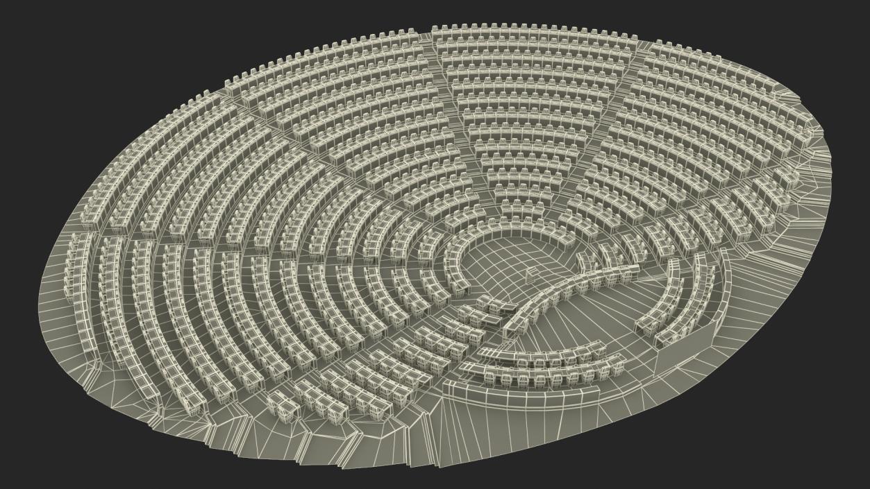 3D Amphitheater Conference Hall Seating