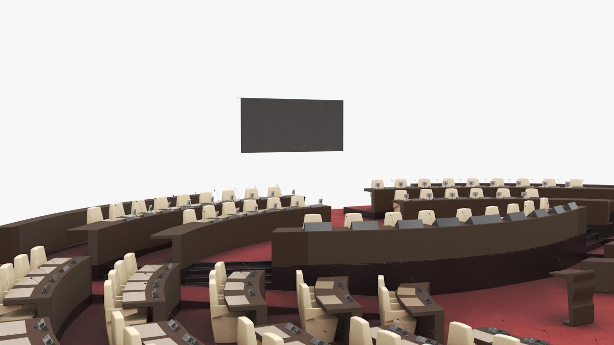 3D Amphitheater Conference Hall Seating