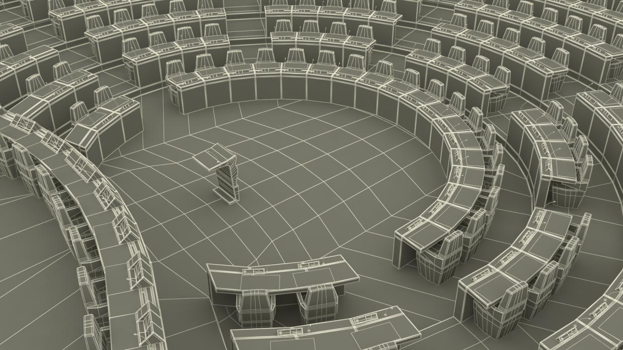 3D Amphitheater Conference Hall Seating