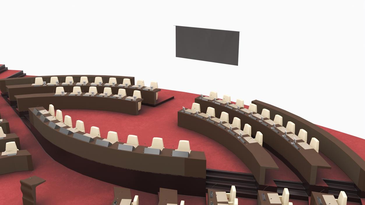 3D Amphitheater Conference Hall Seating