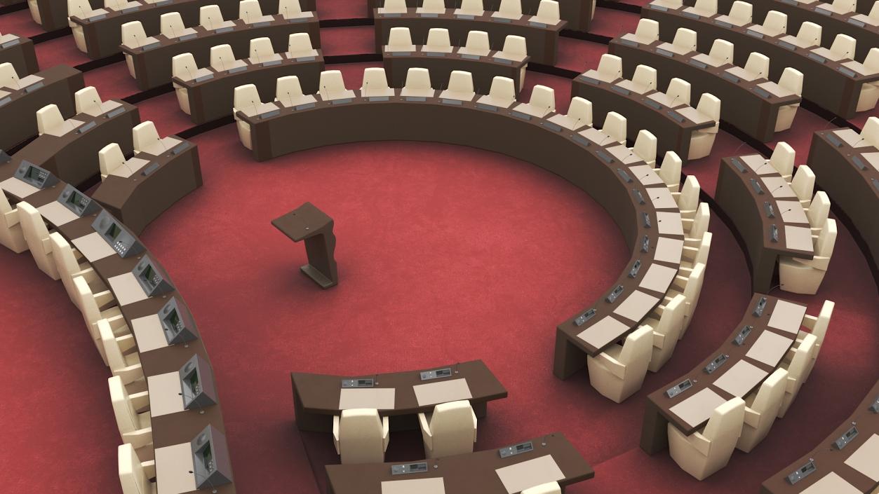 3D Amphitheater Conference Hall Seating