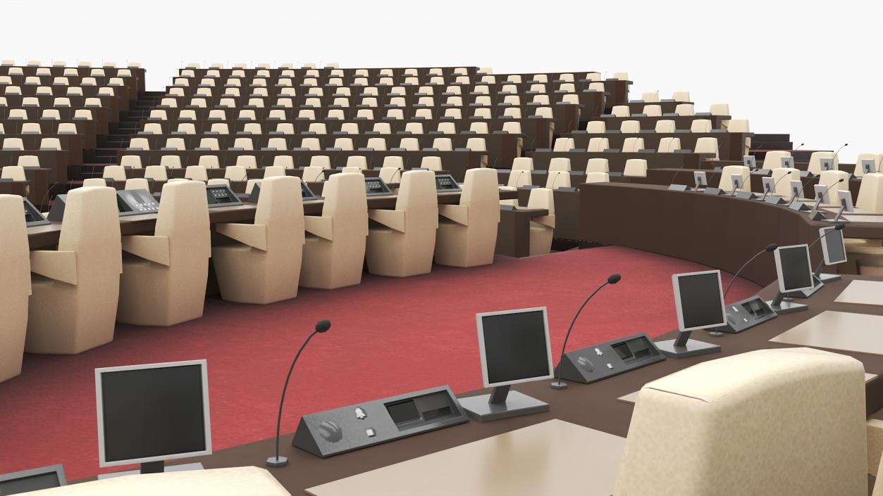 3D Amphitheater Conference Hall Seating