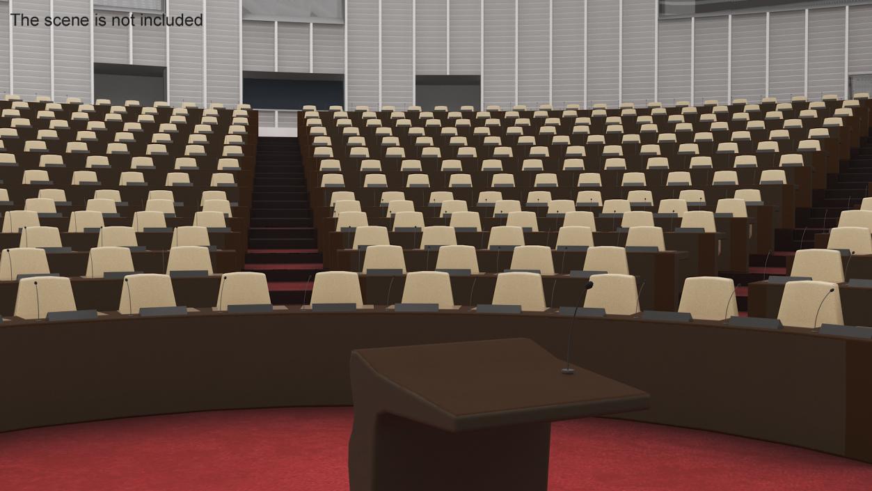 3D Amphitheater Conference Hall Seating