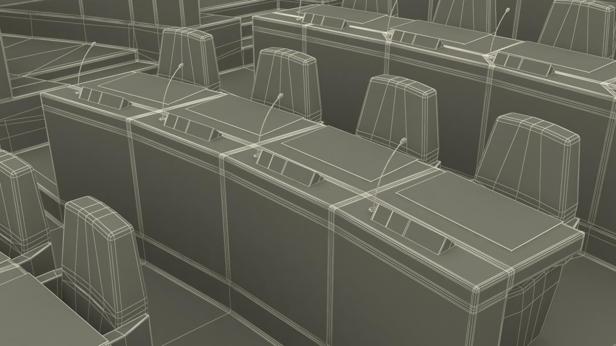 3D Amphitheater Conference Hall Seating