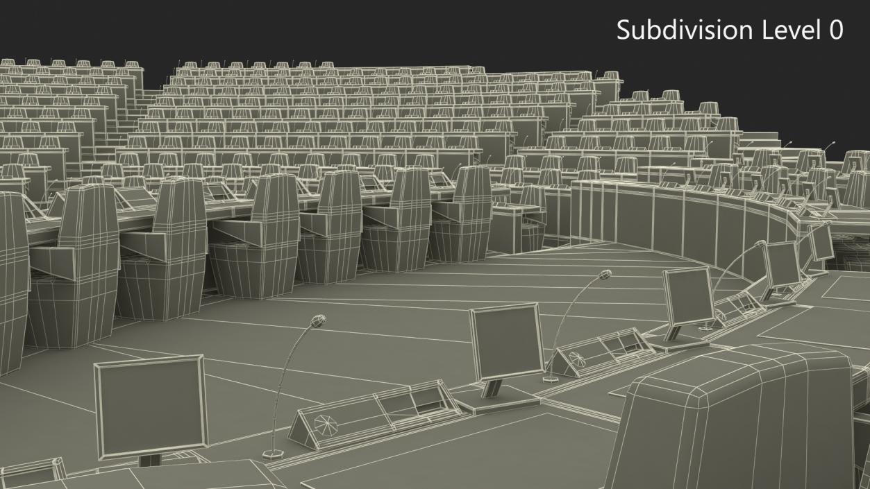 3D Amphitheater Conference Hall Seating