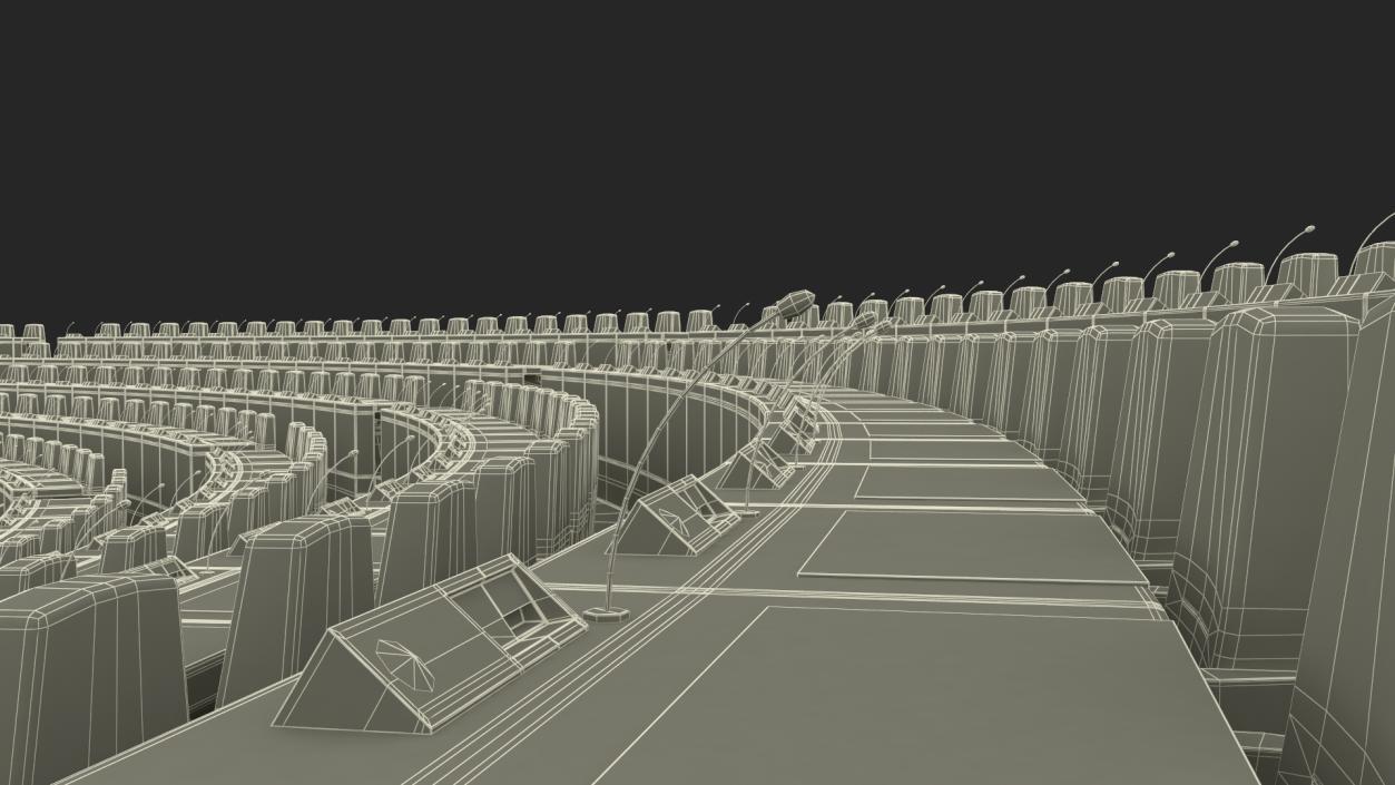 3D Amphitheater Conference Hall Seating