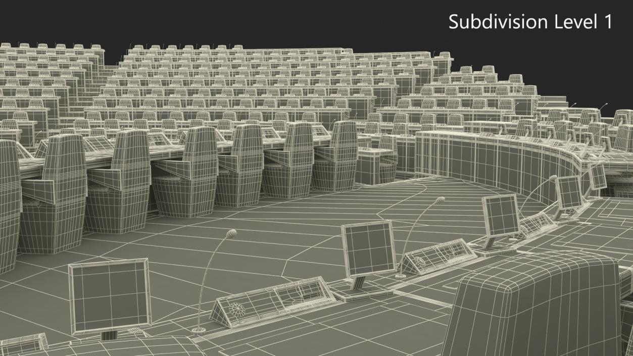 3D Amphitheater Conference Hall Seating