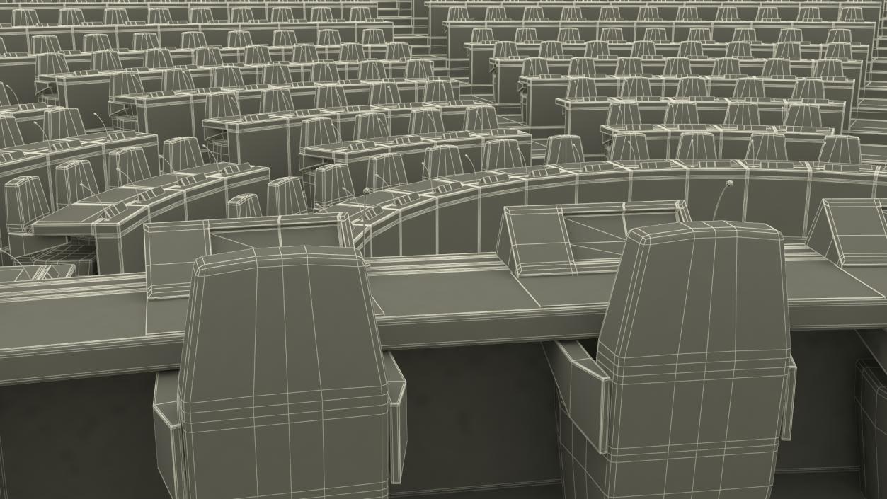 3D Amphitheater Conference Hall Seating