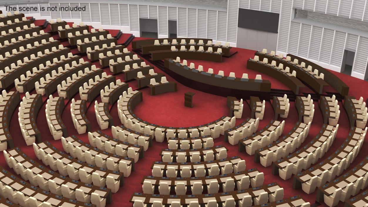 3D Amphitheater Conference Hall Seating