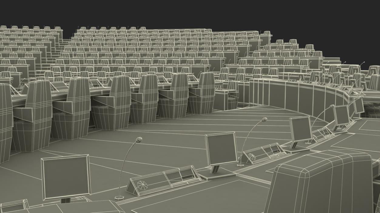 3D Amphitheater Conference Hall Seating