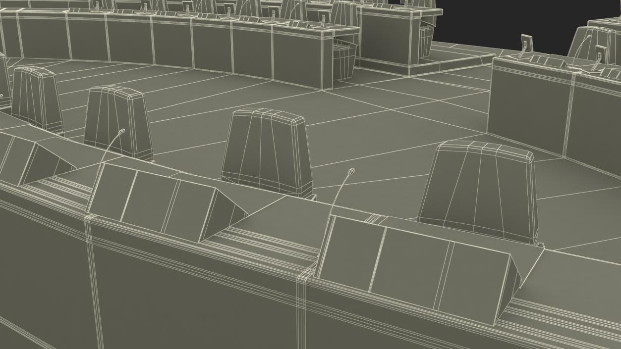 3D Amphitheater Conference Hall Seating