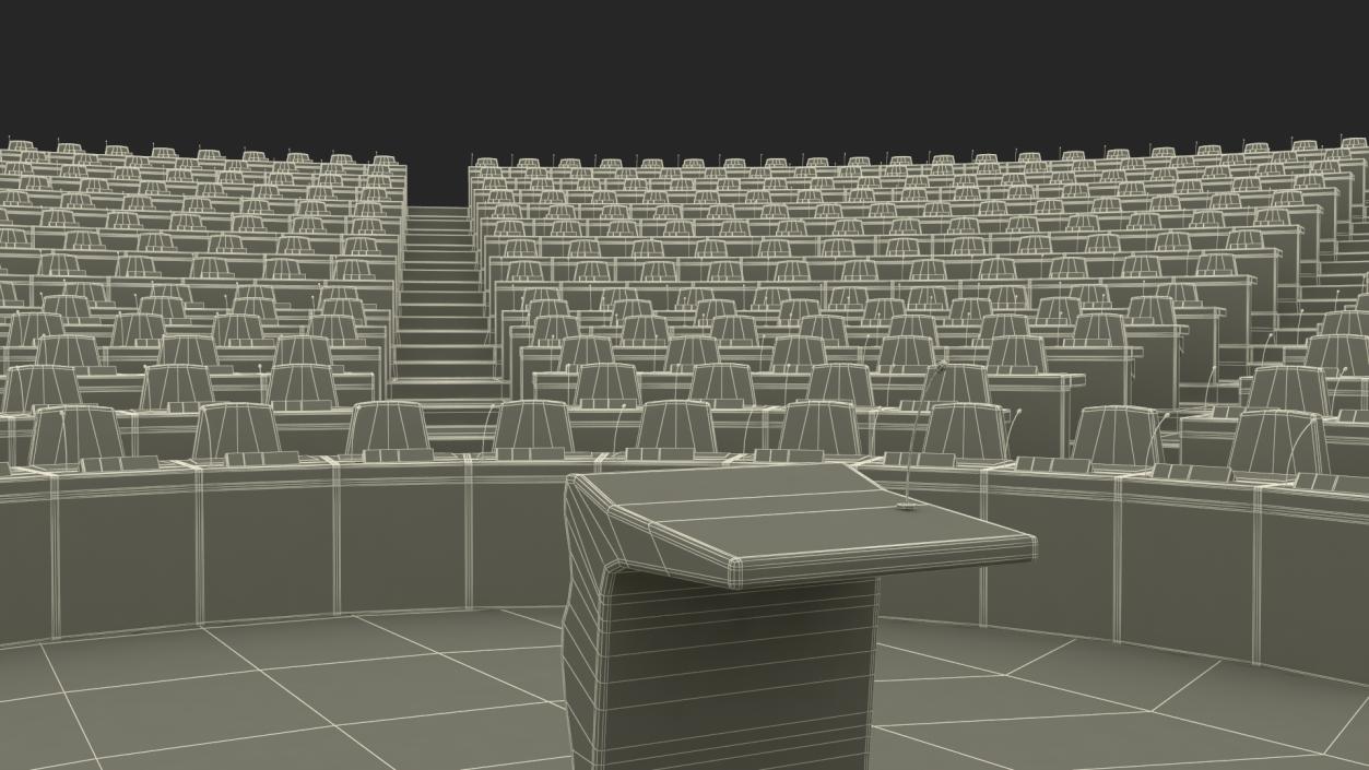 3D Amphitheater Conference Hall Seating