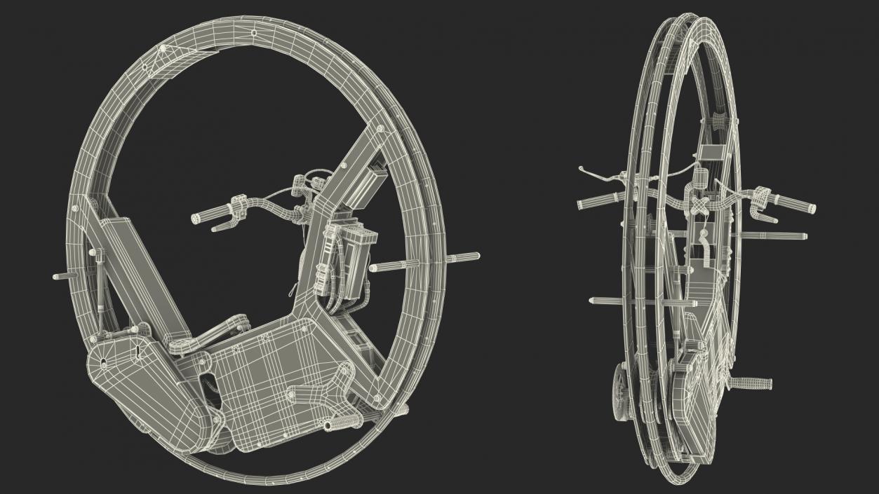 3D model Monowheel Motorcycle