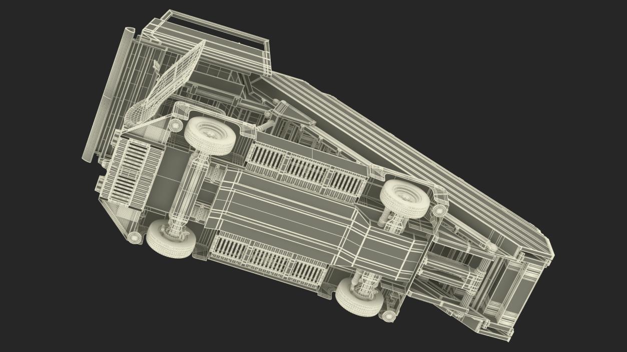 Airbus Plane with Passenger Boarding Stairs Car 3D