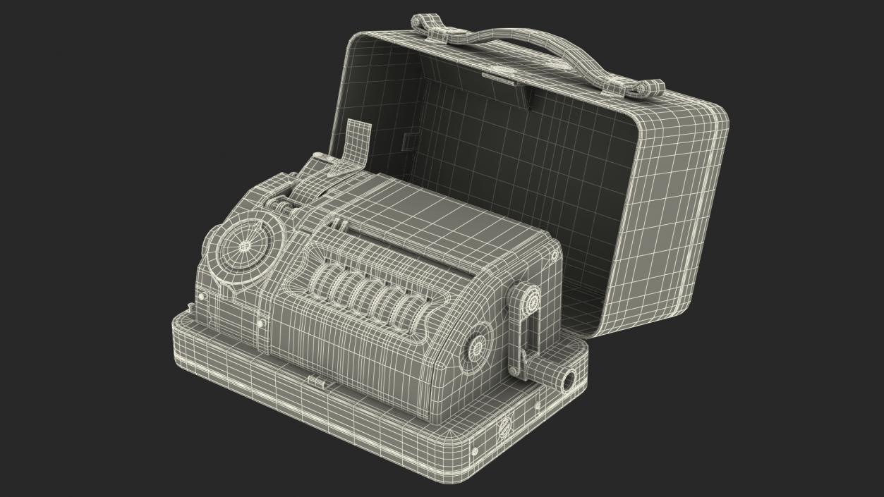 3D model HELL H 54 Mechanical Cipher Machine