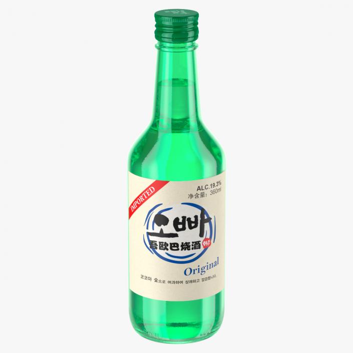 Soju Original Alcoholic Beverage 3D