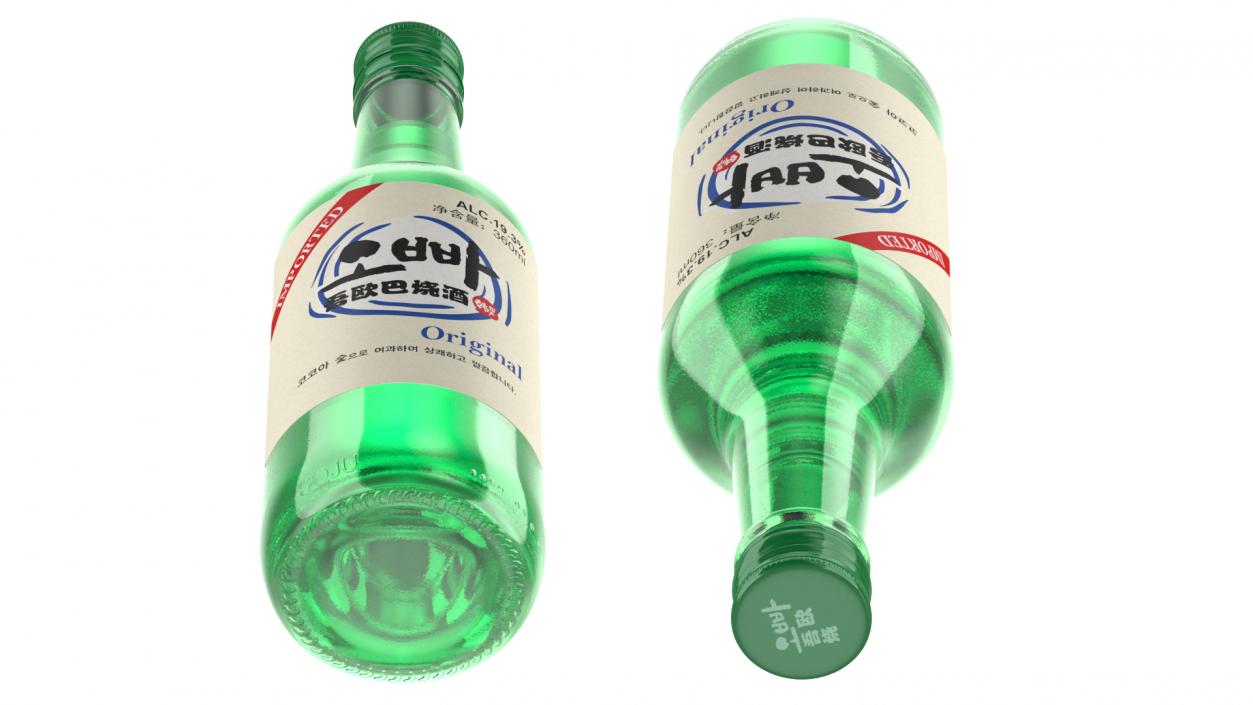 Soju Original Alcoholic Beverage 3D