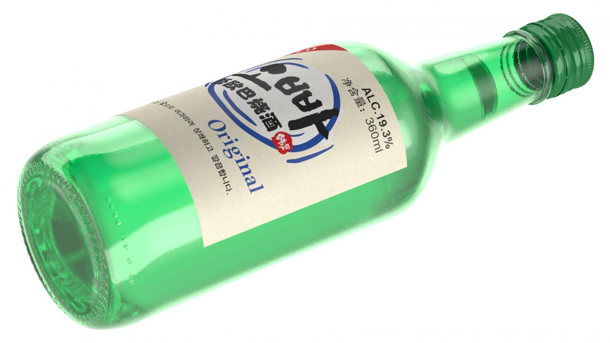 Soju Original Alcoholic Beverage 3D