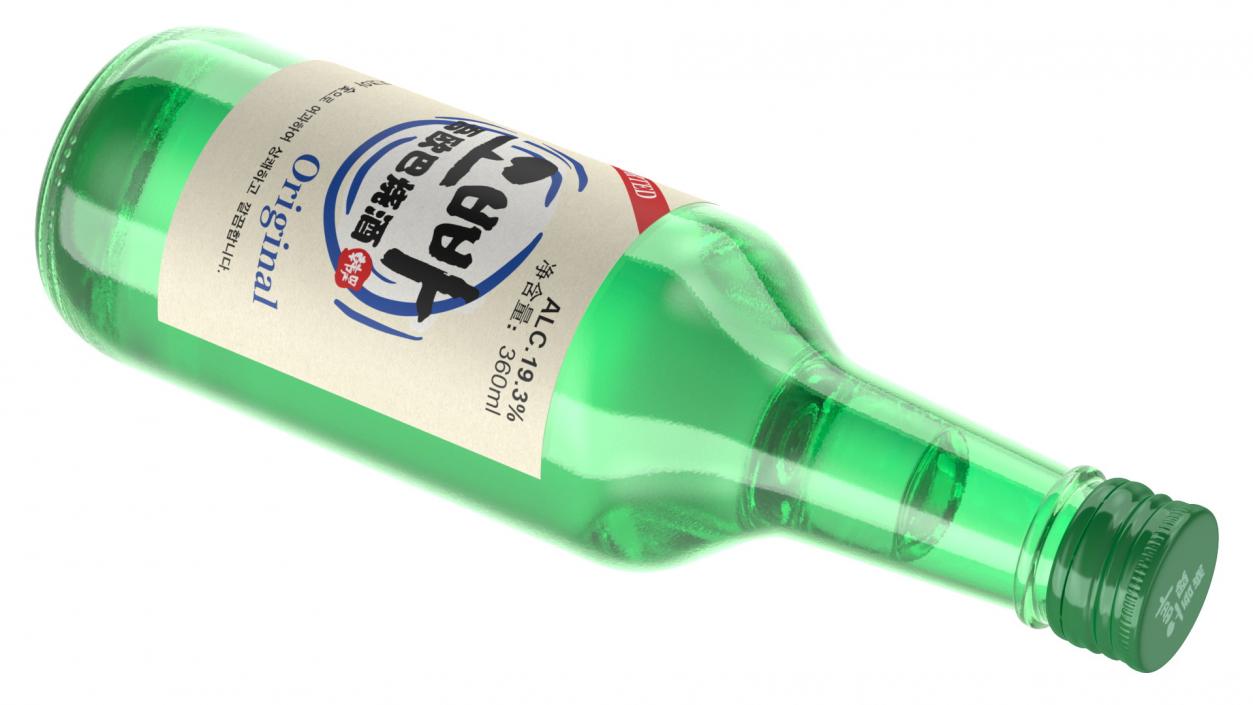 Soju Original Alcoholic Beverage 3D