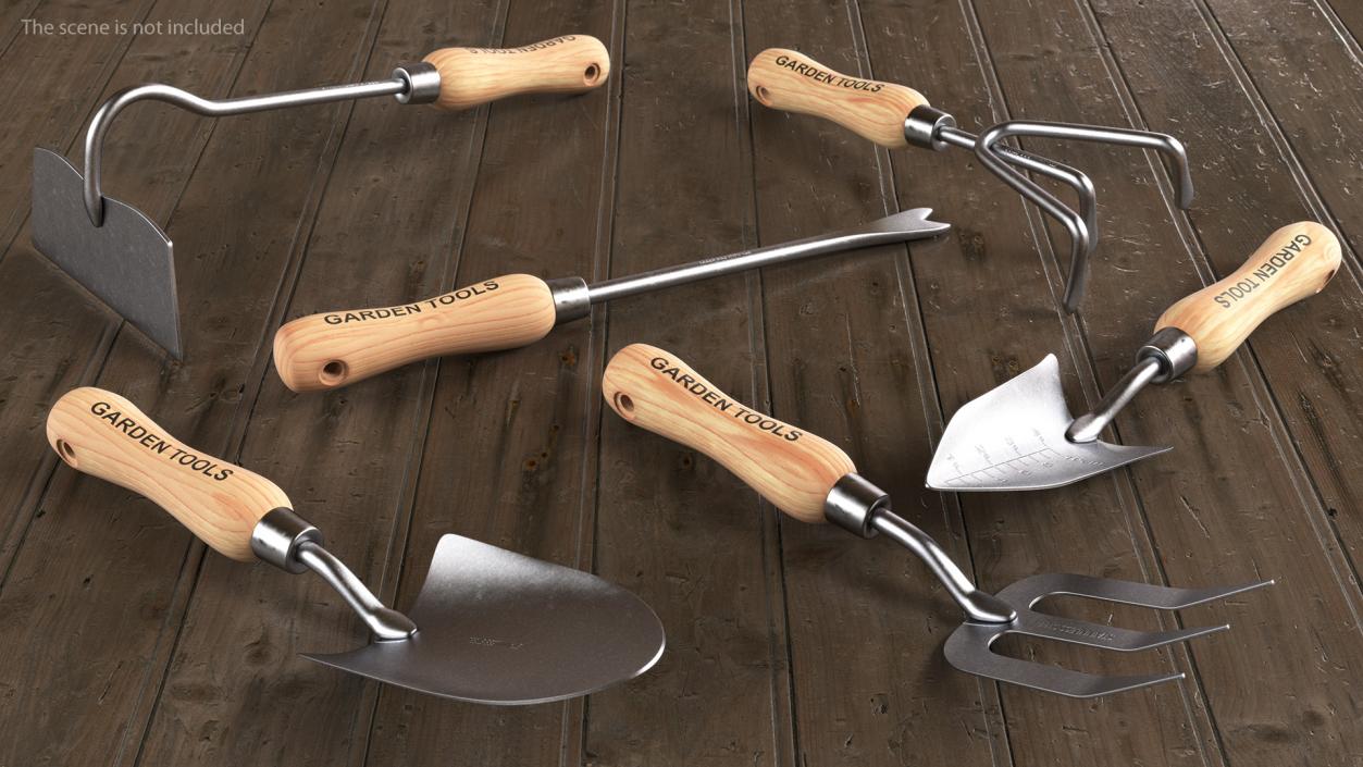 3D Garden Hand Tools Collection model