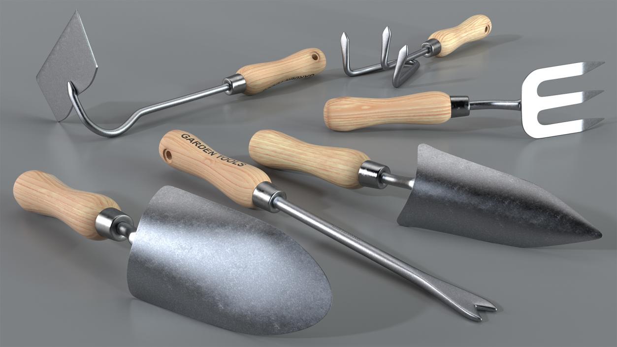 3D Garden Hand Tools Collection model