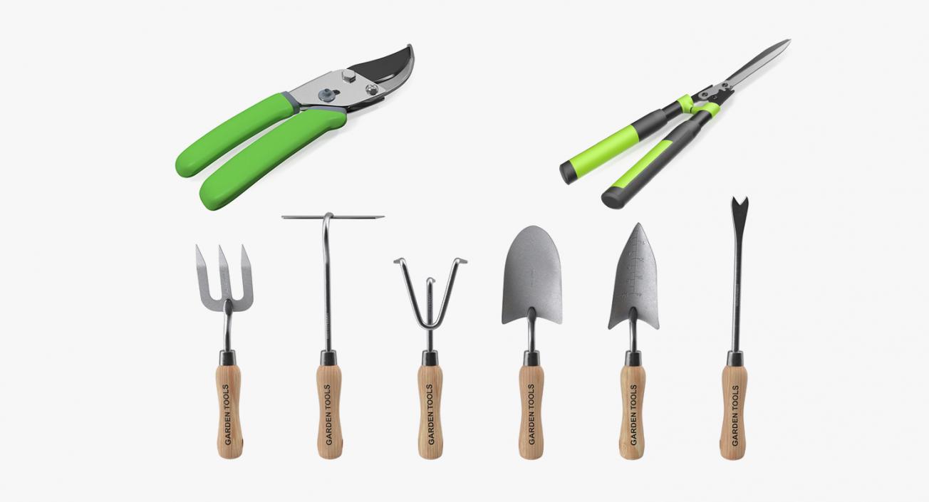 3D Garden Hand Tools Collection model