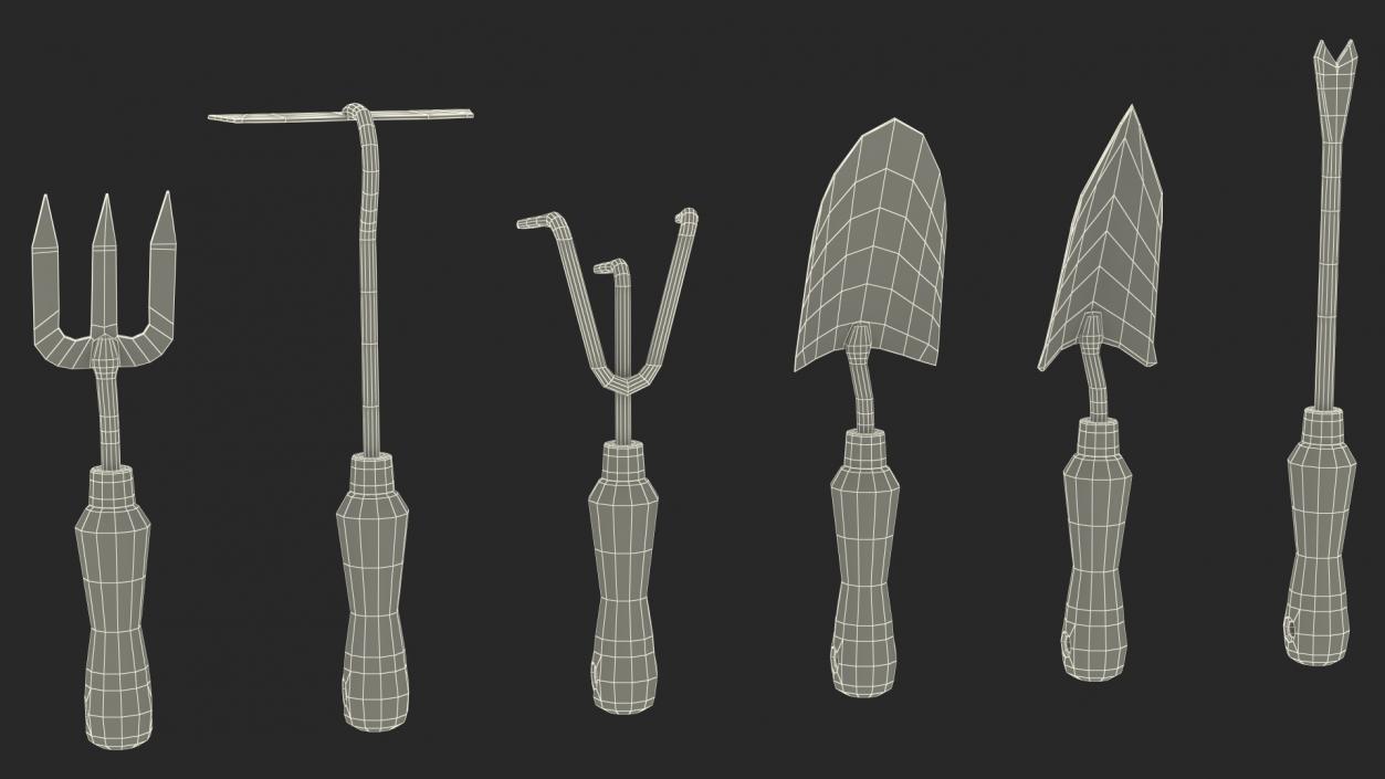 3D Garden Hand Tools Collection model