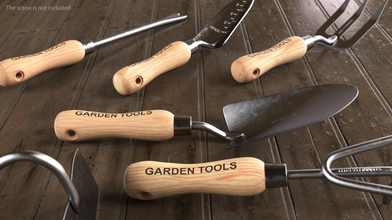 3D Garden Hand Tools Collection model