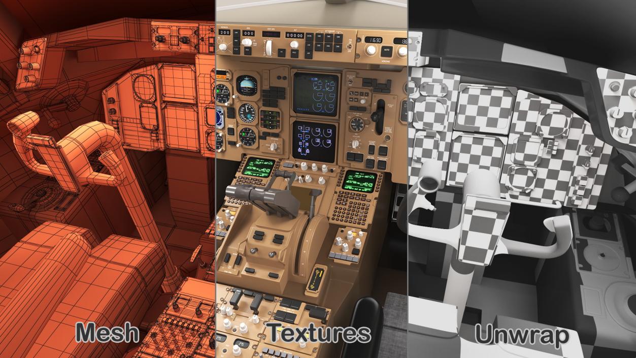 Boeing 757-200 Cockpit 3D