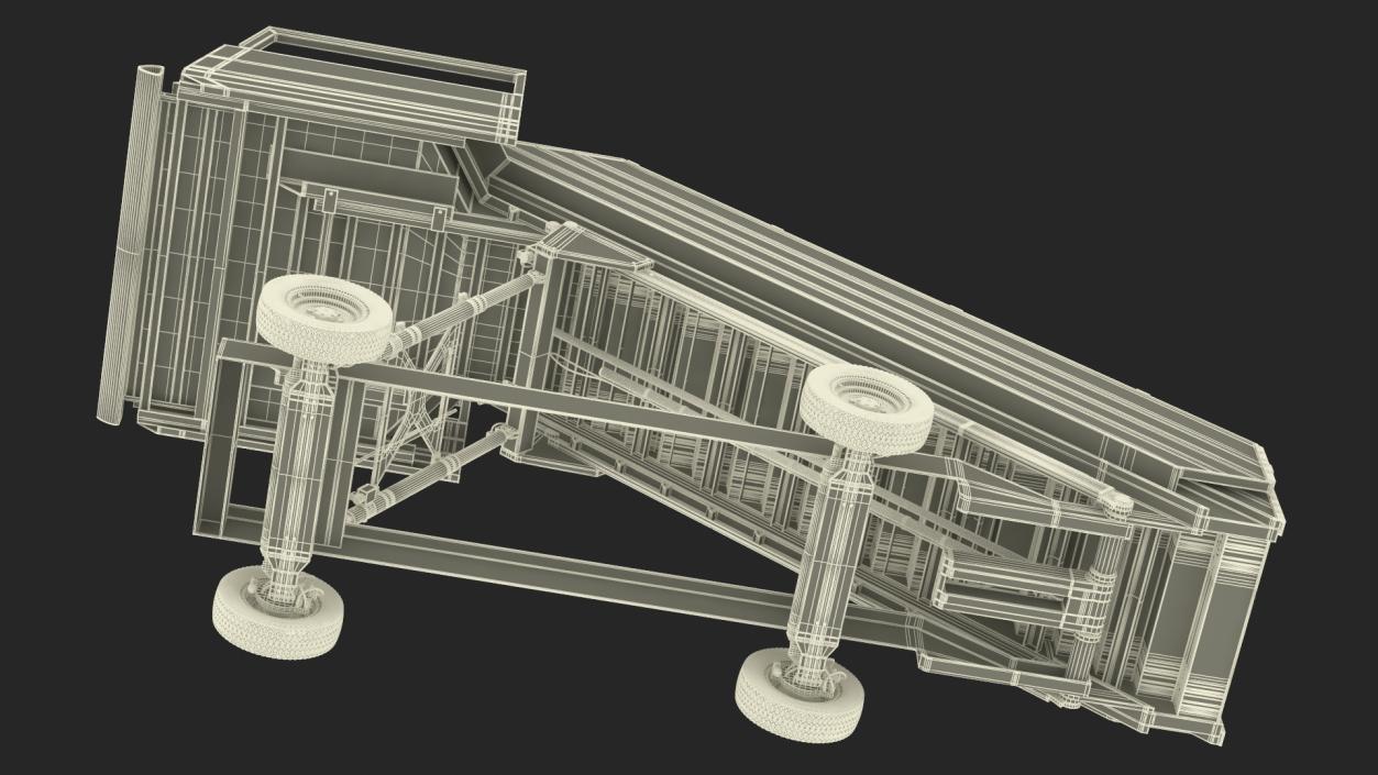 3D Airbus Plane with Passenger Steps model