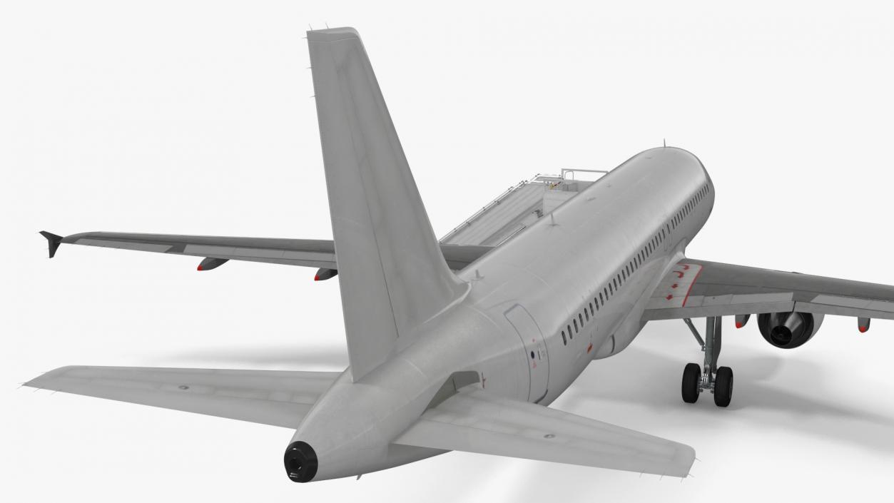 3D Airbus Plane with Passenger Steps model