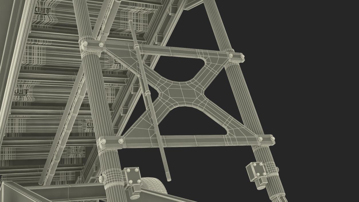 3D Airbus Plane with Passenger Steps model