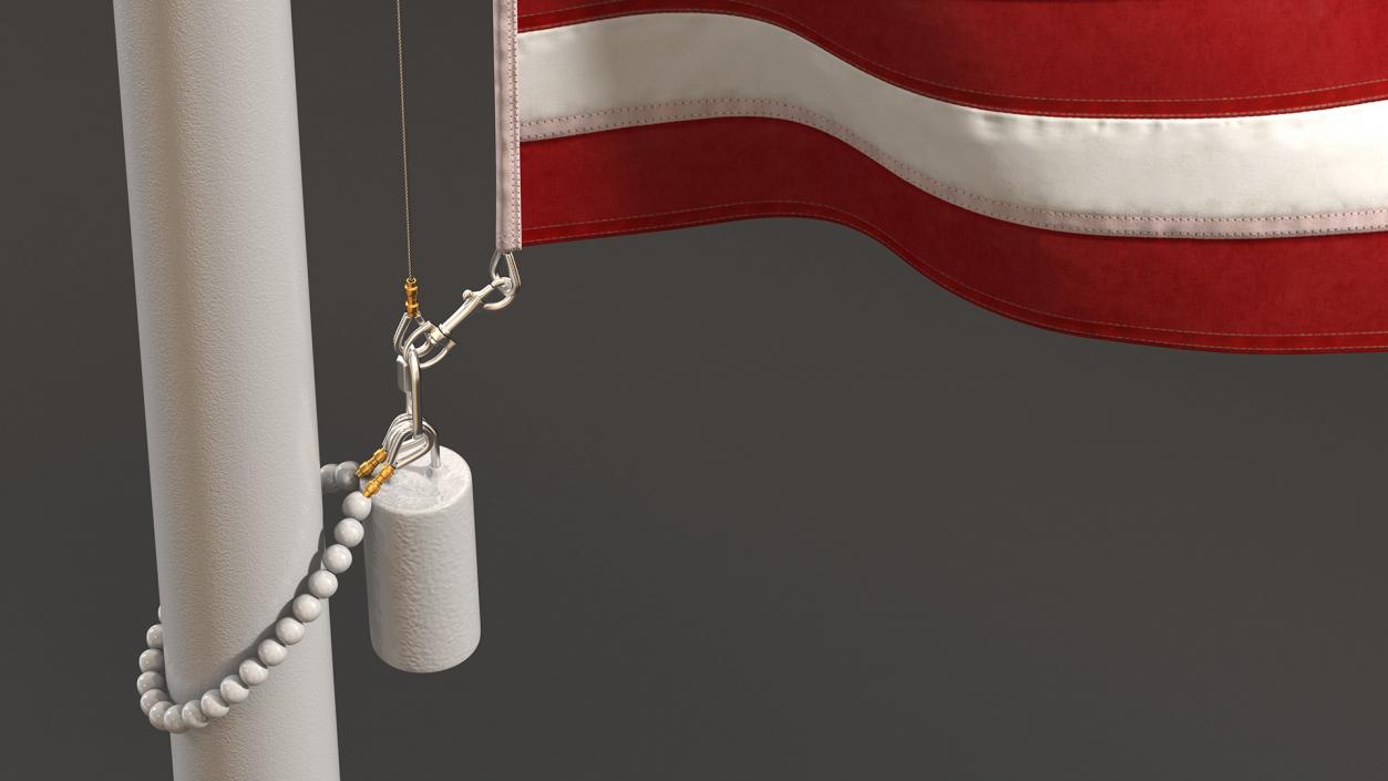 American Flag Waving Animated 3D model