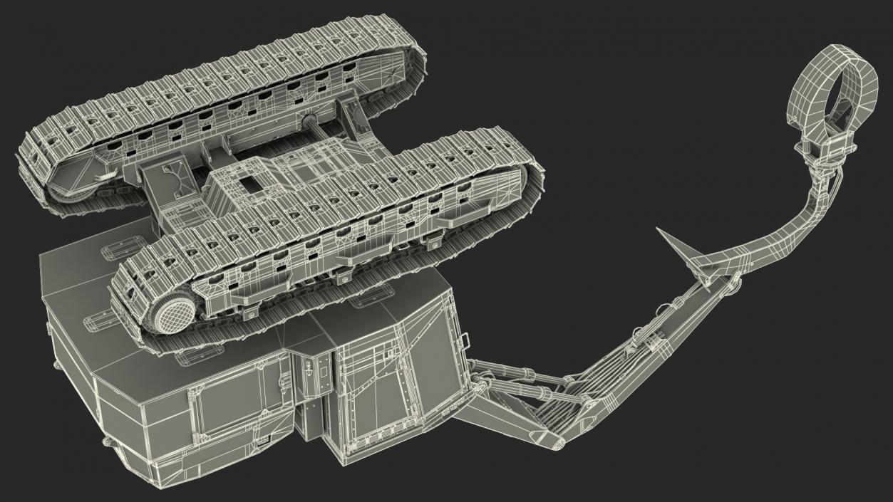 Tracked Knuckleboom Loader Dirty Generic Rigged 3D