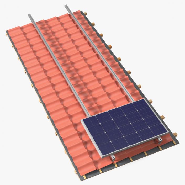 Metal Roofing with Solar Panel 2 3D