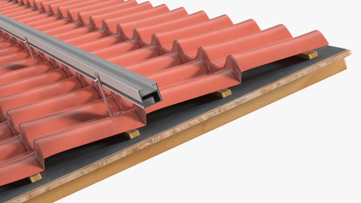 Metal Roofing with Solar Panel 2 3D