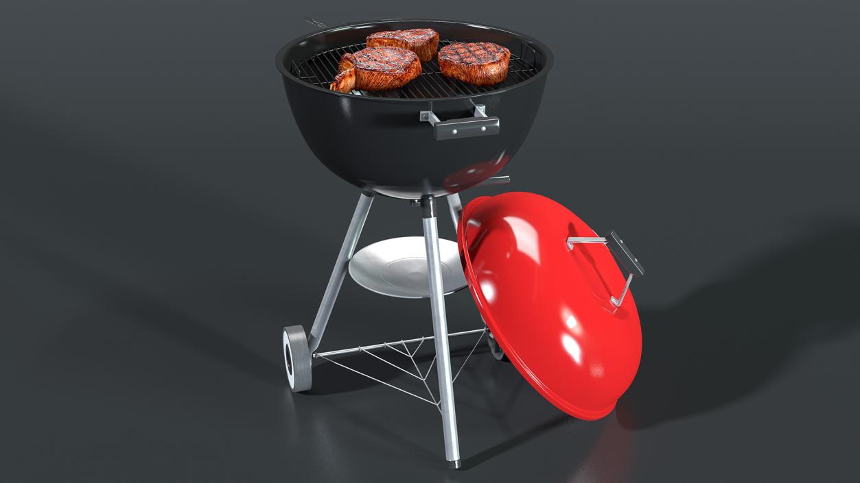 Grills with Meat Collection 3D