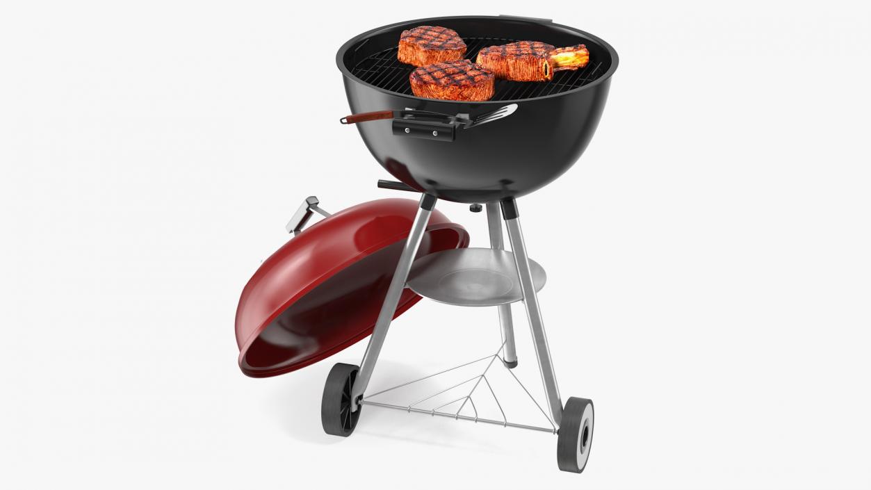 Grills with Meat Collection 3D