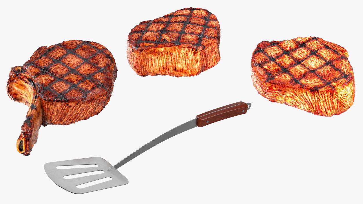 Grills with Meat Collection 3D