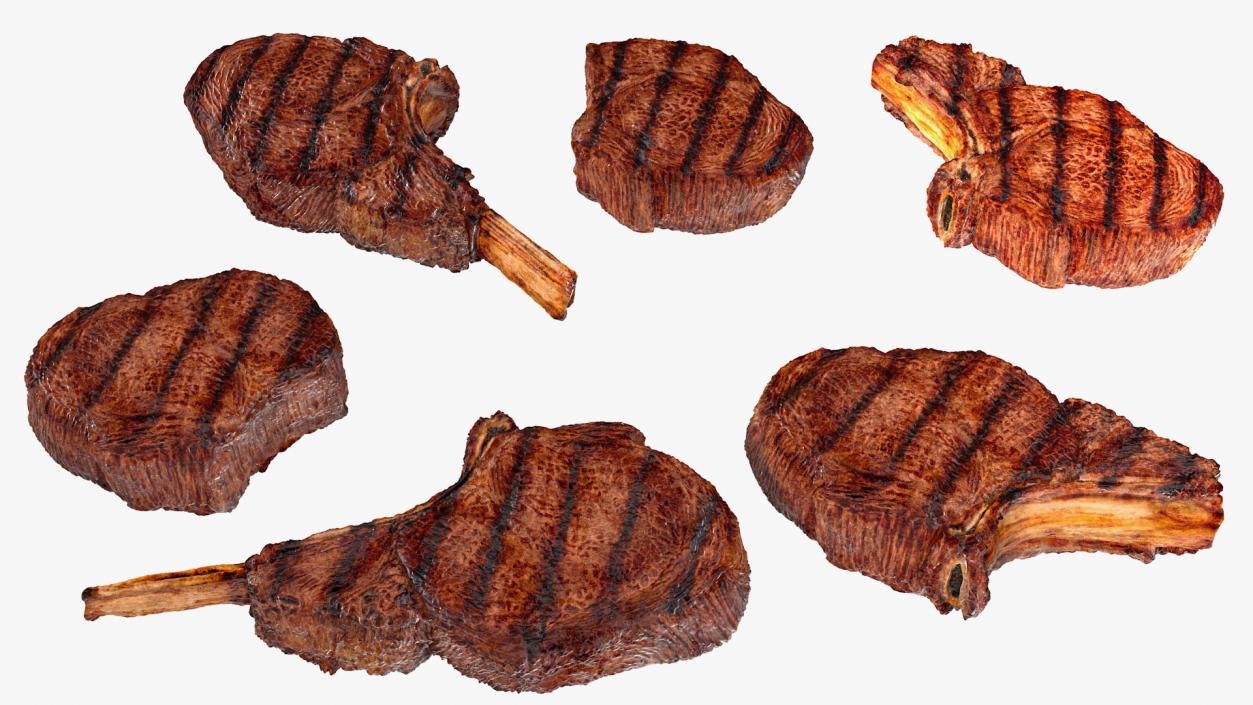 Grills with Meat Collection 3D