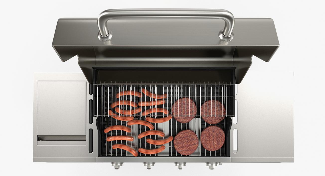 Grills with Meat Collection 3D