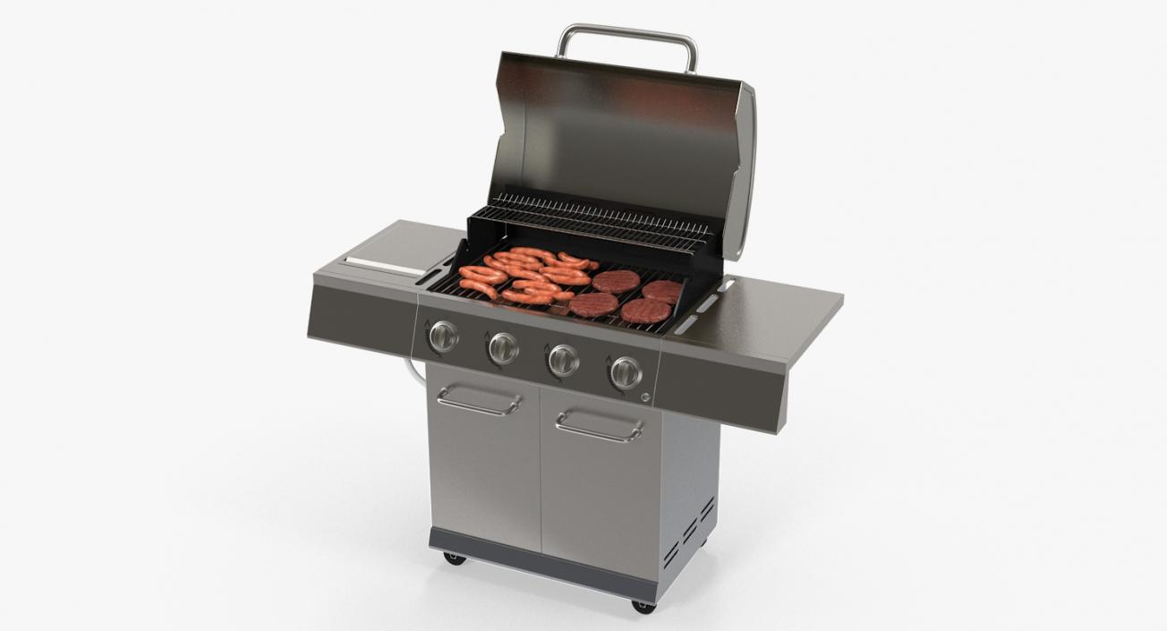 Grills with Meat Collection 3D