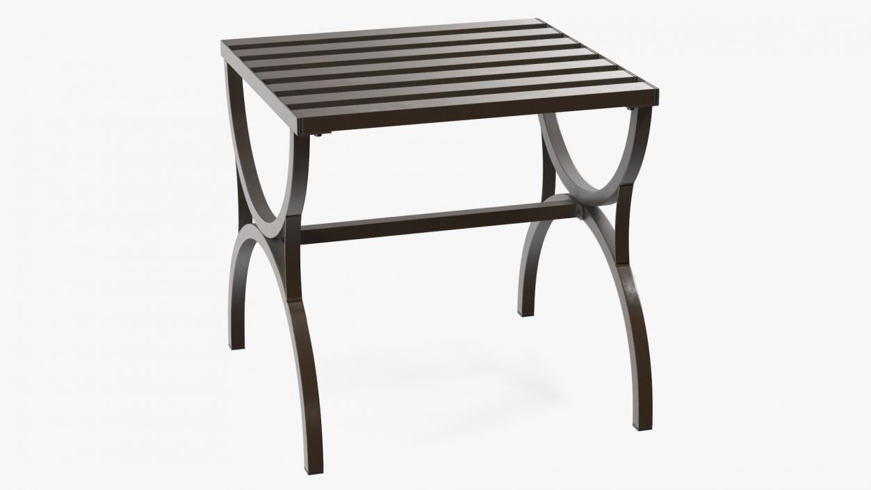 Garden Metal Side Table Brown 3D model