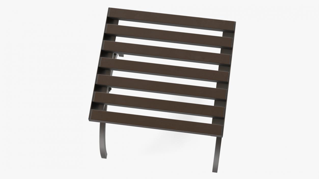 Garden Metal Side Table Brown 3D model