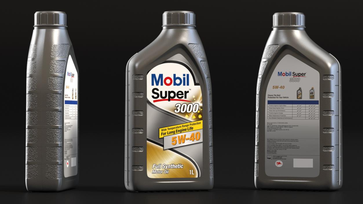 Mobil Super 3000 Bottles 3D model