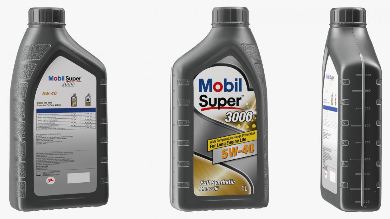 Mobil Super 3000 Bottles 3D model