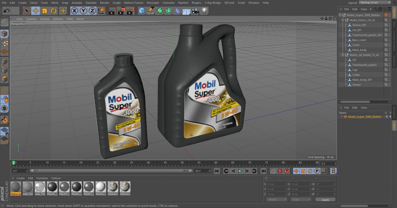 Mobil Super 3000 Bottles 3D model